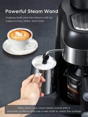 FOHERE espressomasin, 3,5 baari 4 tassi auru-espressomasin, espresso- ja cappuccino masin koos piimavahustaja ja karahviniga, professionaalne kompaktkohv цена и информация | Средства для интимной гигиены | kaup24.ee