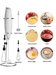 1 tk valge/must kaasaskantav elektriline munavahustaja ja piimavahustaja, 80g, patareidega (2x5# patareiga), sobib kohvi/koore/erinevate toitude jaoks hind ja info | Intiimhügieeni tooted | kaup24.ee