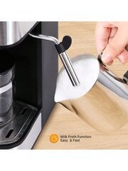 HOMM kohvimasin, espressomasin, auru-espresso kohvimasin koos piimavahustajaga, uus 1-4 tassi Expresso must цена и информация | Средства для интимной гигиены | kaup24.ee