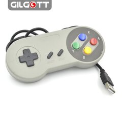 1 tk Juhtmega Super USB-kontroller Mängupult Juhtkangid Classic Joypad Nintendo SNES-i mängude jaoks Windows PC MAC-arvuti hind ja info | Regulaatorid | kaup24.ee