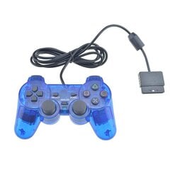 PS2 juhtmega mängukontrolleri mängupuldile Double Vibration Clear Controller Gamepad Joypad Sony Playstation PS2 Controle jaoks hind ja info | Regulaatorid | kaup24.ee