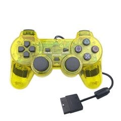 PS2 juhtmega mängukontrolleri mängupuldile Double Vibration Clear Controller Gamepad Joypad Sony Playstation PS2 Controle jaoks hind ja info | Regulaatorid | kaup24.ee