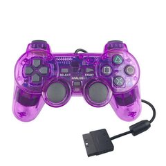 PS2 juhtmega mängukontrolleri mängupuldile Double Vibration Clear Controller Gamepad Joypad Sony Playstation PS2 Controle jaoks hind ja info | Regulaatorid | kaup24.ee