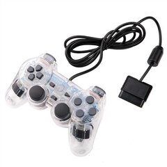 PS2 juhtmega mängukontrolleri mängupuldile Double Vibration Clear Controller Gamepad Joypad Sony Playstation PS2 Controle jaoks hind ja info | Regulaatorid | kaup24.ee