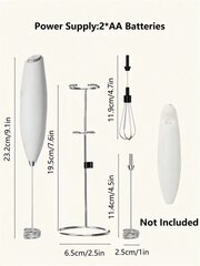 Üks mini käeshoitav akutoitel mikser ja piimavahustaja roostevabast terasest kloppijaga, sobib munavalge vahustamiseks, piima ja koore vahustamiseks Home Ki-s цена и информация | Средства для интимной гигиены | kaup24.ee