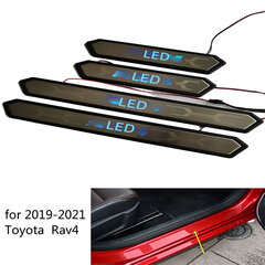 Automaatne ukselävetahvel, roostevabast terasest läve kleebis, LED, löök, pedaal, Toyota Rav4 XA50 2019 2020 2021 jaoks цена и информация | Дополнительные принадлежности | kaup24.ee