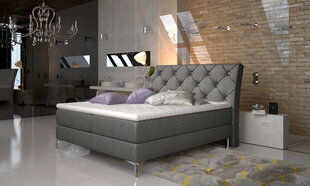 Кровать NORE Adel, 160x200 см, серая искусственная кожа цена и информация | Кровати | kaup24.ee