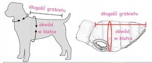 Утепленный дождевик для собак S 25 см цена и информация | Одежда для собак | kaup24.ee