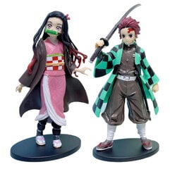 2 tk 14cm Anime Tanjirou Nezuko Demon Slayer joonis Action Figures PVC mudel mänguasjad hind ja info | Mudelautode kollektsioneerimine | kaup24.ee