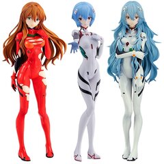 3 tk 18cm Neon Genesis Evangelion Anime figuur EVA Lühikesed juuksed Rei Ayanami Action Figure Asuka Figurine PVC Collection Model hind ja info | Mudelautode kollektsioneerimine | kaup24.ee