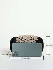 Glitter Bling, läikiv glamuurne, elegantne, peen 1 tk Rhinestone Clutch kott lillelise kristallklambriga Naiste õhtukäekott Pidulik peokott õhtusöök Ba hind ja info | Naiste käekotid | kaup24.ee