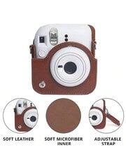 Instant Mini 12 ümbris, mis ühildub Instax Mini 12/ Mini 12 kaameraga – PU-nahast kaitseümbrise kattekott reguleeritava õlarihmaga – piparmündiroheline цена и информация | Женские сумки | kaup24.ee