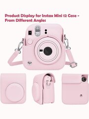 Instant Mini 12 ümbris, mis ühildub Instax Mini 12/ Mini 12 kaameraga – PU-nahast kaitseümbrise kattekott reguleeritava õlarihmaga – piparmündiroheline цена и информация | Женские сумки | kaup24.ee