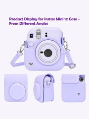 Instant Mini 12 ümbris, mis ühildub Instax Mini 12/ Mini 12 kaameraga – PU-nahast kaitseümbrise kattekott reguleeritava õlarihmaga – piparmündiroheline цена и информация | Женские сумки | kaup24.ee