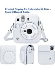 Instant Mini 12 ümbris, mis ühildub Instax Mini 12/ Mini 12 kaameraga – PU-nahast kaitseümbrise kattekott reguleeritava õlarihmaga – piparmündiroheline цена и информация | Женские сумки | kaup24.ee