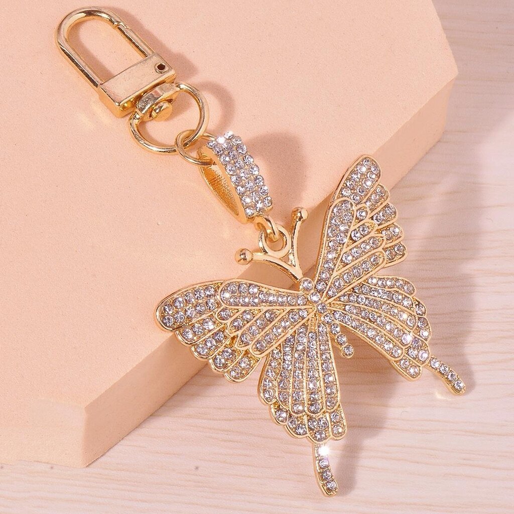 Rhinestone Decor Butterfly Design Bag Charm Võtmehoidja Armas võtmehoidja kott Kohver Aksessuaarid Kott Aksessuaarid Õlakott Crossbody kott käepidemega kott Käekott hind ja info | Naiste kotid | kaup24.ee