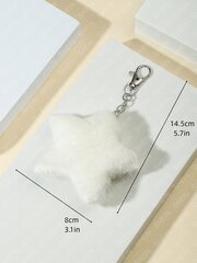 Fluffy Star Design Bag Charm Valge võtmehoidja kott Aksessuaarid Kingitused Ystävänpäivä Stiilne Trendikas teismelistele Tüdrukutele Naised Kolledži üliõpilased Õpetaja White-C hind ja info | Naiste käekotid | kaup24.ee