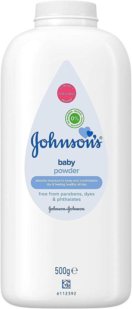 Talgipulber lastele Johnson's Baby Pure&Gentle 500 g цена и информация | Laste ja ema kosmeetika | kaup24.ee