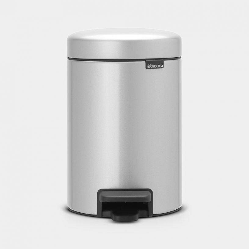 Pedaaliga prügikast 3l, NewIcon, metallic grey, Brabantia hind ja info | Prügikastid | kaup24.ee