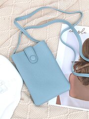 Litši reljeefne telefonirahakott Baby Blue Moodne Crossbody kott цена и информация | Женские сумки | kaup24.ee