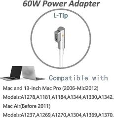 60 W Macbook Pro laadija – asenduslaadija 60 W L-otsaga Macbook Pro 13-tollise vana Macbook Pro jaoks – universaalne toiteadapter, mis ühildub Macbook Pro 13 I-ga hind ja info | Akulaadijad | kaup24.ee