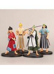 4 pc 18cm One Piece Anime Figure Luffy Zoro Chopper Nami Action Figure Land of Wano Toys цена и информация | Коллекционные модели автомобилей | kaup24.ee