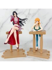 4 tk Anime One Piece Luffy Ace Nami Hancock figuur Baari asend istuvas asendis Action Figure PVC mudel nukk, 17-22cm hind ja info | Mudelautode kollektsioneerimine | kaup24.ee