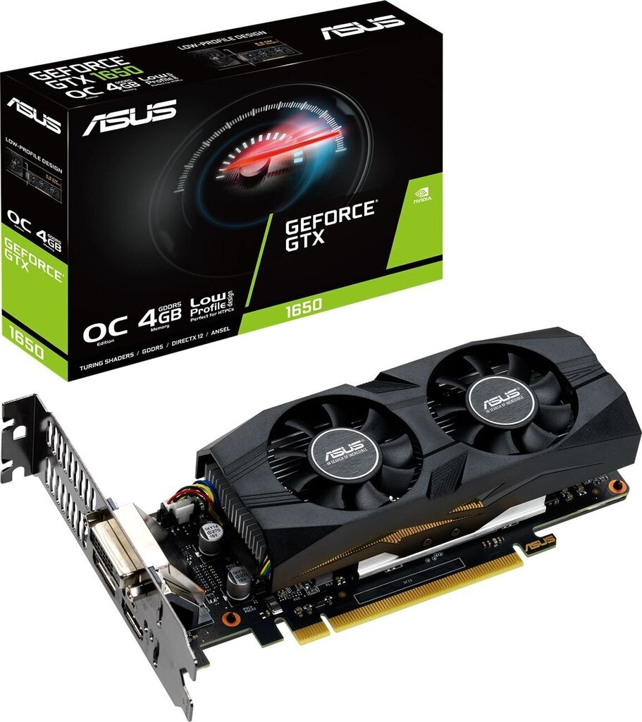 VGA Asus GTX1650 4GB LP OC hind ja info | Videokaardid (GPU) | kaup24.ee