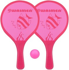 Пляжный набор для тенниса Waimea 63BF, розовый цена и информация | Игрушки для песка, воды, пляжа | kaup24.ee