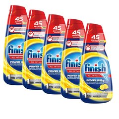 FINISH All-In-One geel Lemon 900ml X 5 pudelit hind ja info | Nõudepesuvahendid | kaup24.ee