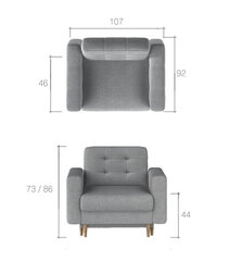 Кресло Asgard, светло-коричневое цена и информация | Кресла для отдыха | kaup24.ee
