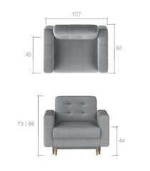 Кресло Asgard, темно-серое цена и информация | Кресла в гостиную | kaup24.ee