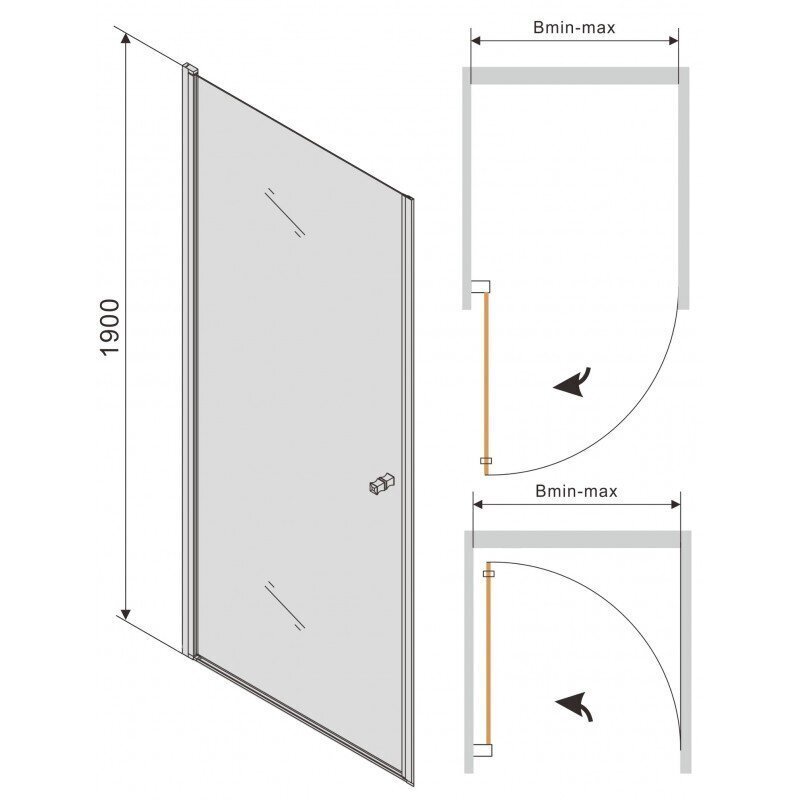 Dušikabiin Mexen Pretoria black mat 80x70,80,90,100,110,120 cm цена и информация | Dušikabiinid | kaup24.ee