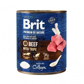 Brit Premium by Nature konserv Beef with Tripes koertele 800g hind ja info | Konservid koertele | kaup24.ee