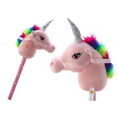 Hüppemänguasi Lean Toys Hobby Horse Unicorn, roosa цена и информация | Игрушки для малышей | kaup24.ee