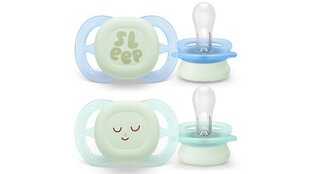 Lutipudel Philips Avent Ultra Start Night Pacifier Disc SCF075/08, 0-2 kuud, 2 tk hind ja info | Lutid | kaup24.ee