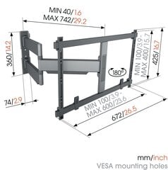 Кронштейн для телевизора Vogels's Elite TVM5845 цена и информация | Кронштейны и крепления для телевизоров | kaup24.ee