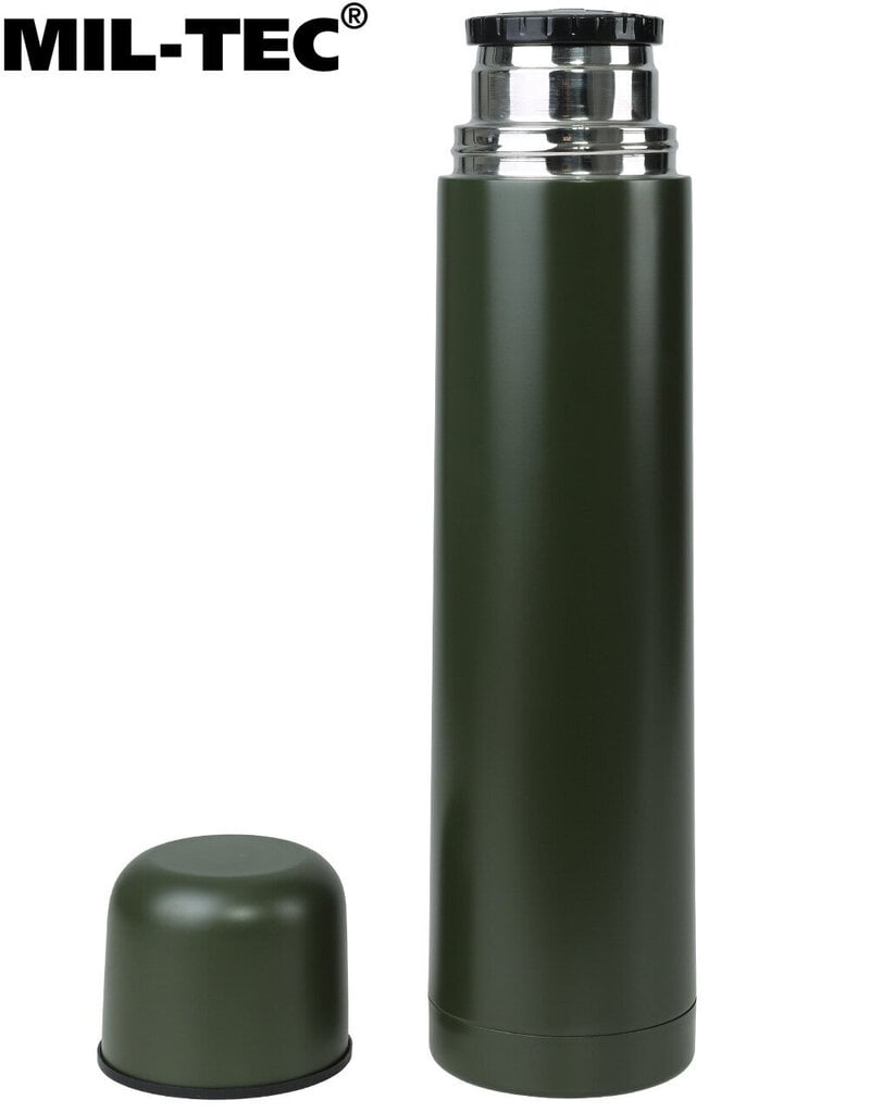 Terasest reisitermos Mil-Tec kruus 1000 ml Olive hind ja info | Termosed, termostassid | kaup24.ee