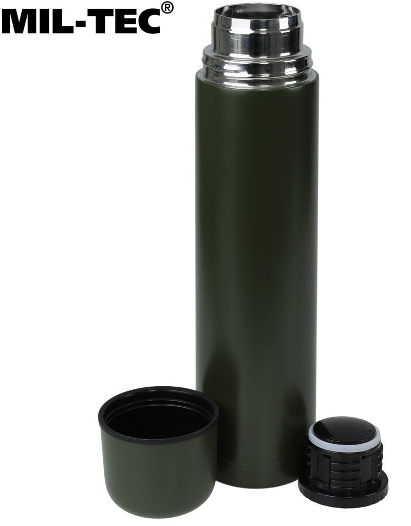 Terasest reisitermos Mil-Tec kruus 1000 ml Olive hind ja info | Termosed, termostassid | kaup24.ee