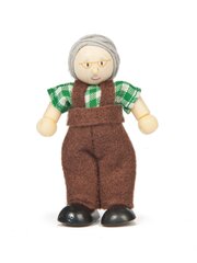Маленькие деревянные куклы Budkins - Дедушка, Le Toy Van BK1001 цена и информация | Игрушки для девочек | kaup24.ee