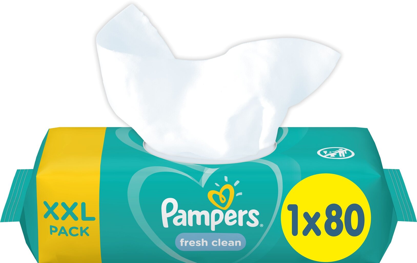 Salvrätikud Pampers Fresh Clean, 80 tk цена и информация | Niisked salvrätikud | kaup24.ee