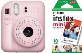 Fujifilm Instax Mini 12, lilleroosa + kile hind ja info | Videokaamerad | kaup24.ee