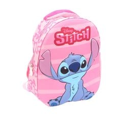 Детский рюкзак с одним отделением 3D Disney Stitch Pink цена и информация | Школьные рюкзаки, спортивные сумки | kaup24.ee