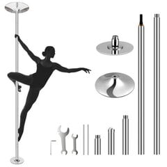 Pole dance kepp, fitness silver dance 282 x 23 x 23 cm hind ja info | Trenažööride tarvikud | kaup24.ee