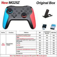 NS009 Bluetoothi ​​​​mängukontrolleri juhtmevaba mängupult Nintendo Switch Console PS3 PC Windows 7 10 kahe vibratsiooniga juhtkangi jaoks hind ja info | Regulaatorid | kaup24.ee