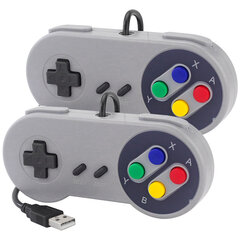 2 PC USB-mängupult Retro Gaming Juhtkangiga juhtpult Linuxi SNES-i mänguarvuti NESPi RetroPie Windows Raspberry Pi 4B 3B+ 3B jaoks hind ja info | Regulaatorid | kaup24.ee