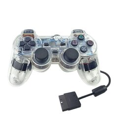 PS2 juhtmega mängukontrolleri mängupuldile Double Vibration Clear Controller Gamepad Joypad Sony Playstation PS2 Controle jaoks hind ja info | Regulaatorid | kaup24.ee