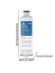 SUREZA filtrite asendus veefiltrile DA97-17376B, NSF 42, mis ühildub mudelitega Samsung HAF-QIN, HAF-QIN/EXP, DA97-08006C, RF23M8070SG, RF23M8070SR, R hind ja info | Intiimhügieeni tooted | kaup24.ee