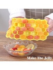 1 tk Creative Honeycomb Design jääalus kaanega, 37 restiga isetehtud jääkuubiku ja tarretisevormiga, majapidamises kasutatava jää valmistamise kast imikutoidu jaoks цена и информация | Средства для интимной гигиены | kaup24.ee