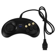 Klassikaline Retro 6 nupuga juhtmega käepidemega mängukontroller Mängupult Joystick Joypad Sega Md2 PC Mac Mega Drive mängutarvikutele hind ja info | Regulaatorid | kaup24.ee